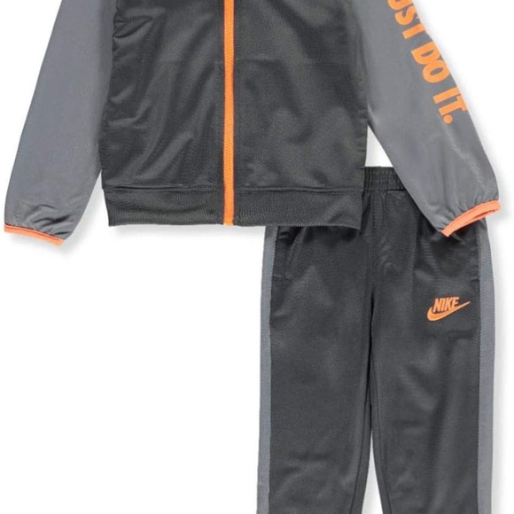 Nike Futura Tricot Tracksuit “Anthracite” Grey/Orange - Toddler Size 2T 1-2 Yrs - Picture 4 of 4